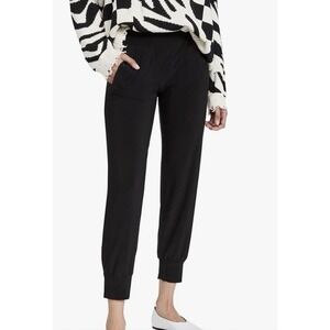 NORMA KAMALI Jog Pants Black Joggers Women's Small Pockets Quiet Luxury NWT $155